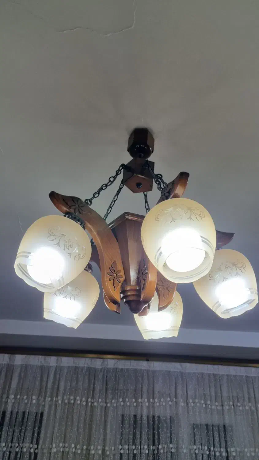 لوستر چوبی|لوستر و چراغ آویز|کرج, کیانمهر|دیوار