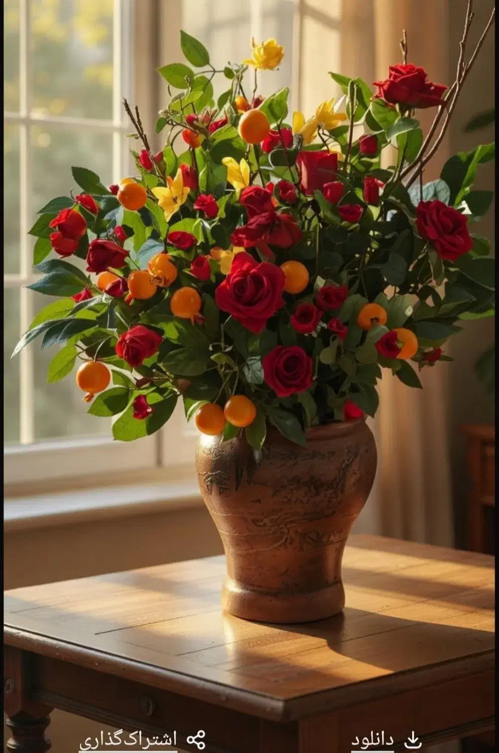 گل و ئلدان شیک و زیبا مخصوص شب یلدا|گل مصنوعی|شیراز, سیلو|دیوار