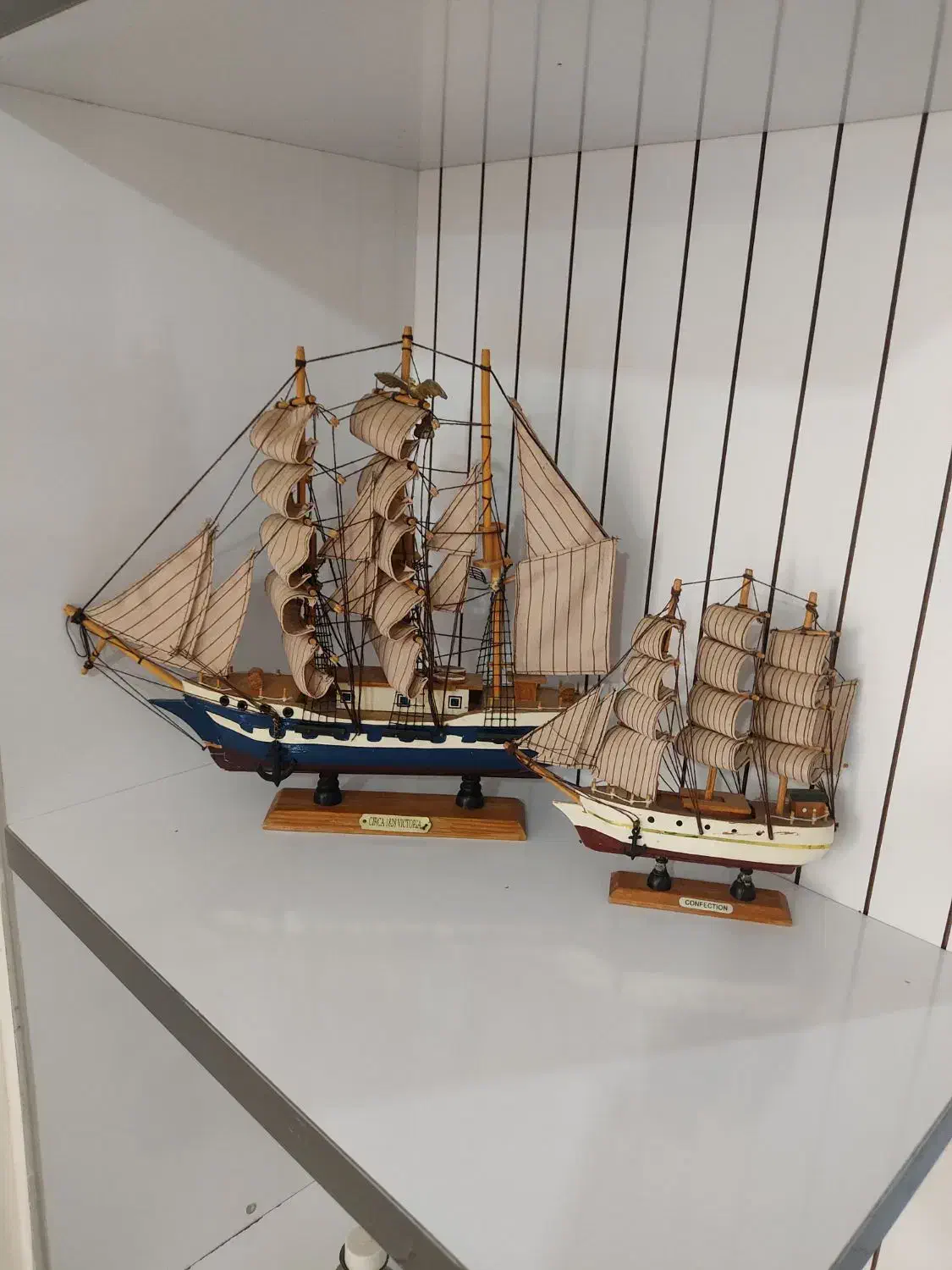 دوعدد کشتی دکوری چوبی|صنایع دستی و سایر لوازم تزئینی|اشترینان, |دیوار