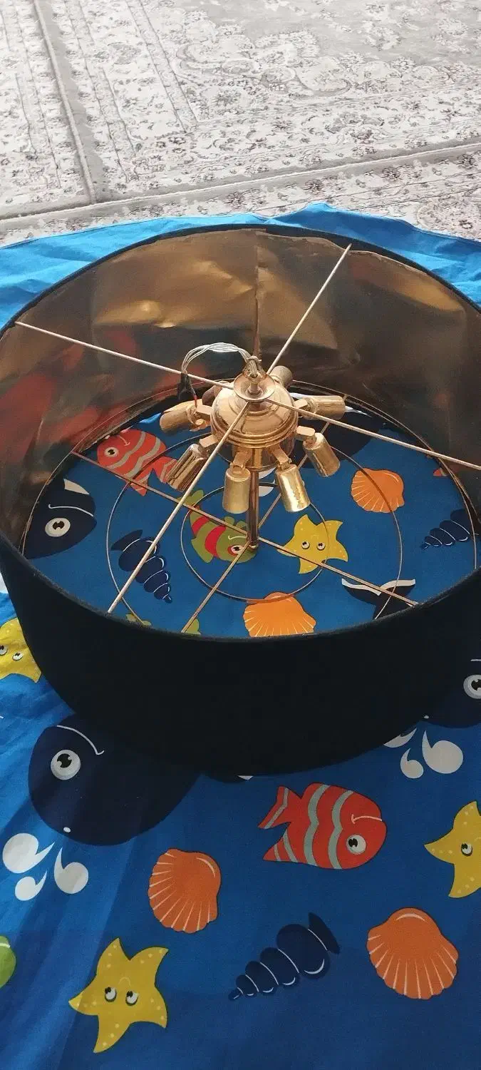 لوستر مخمل گرد اویز دار|لوستر و چراغ آویز|کرمانشاه, |دیوار