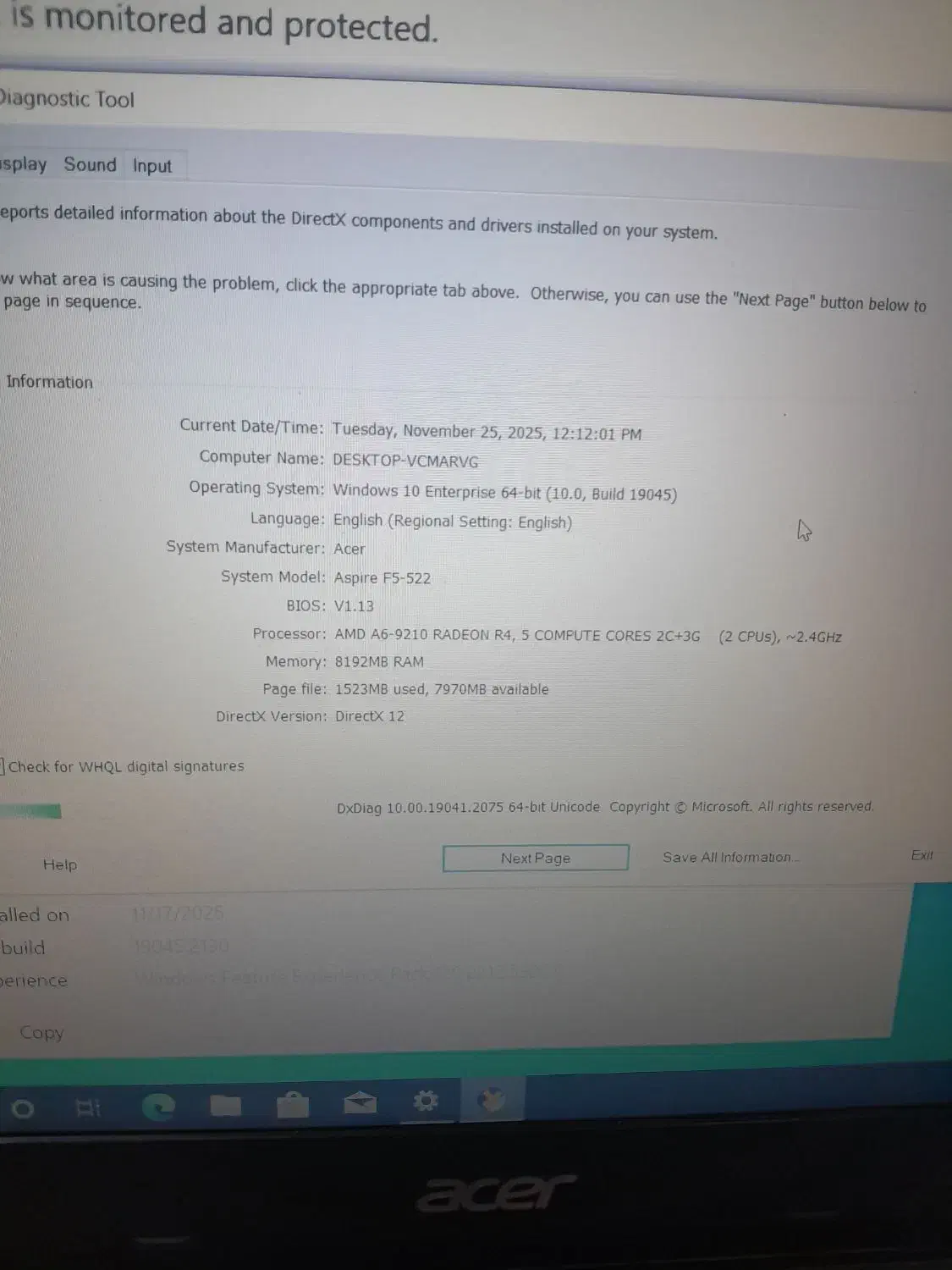 لپ تاپ Acer E5 522 فول اچ دی|رایانه همراه|اندیشه, اندیشه فاز ۱|دیوار