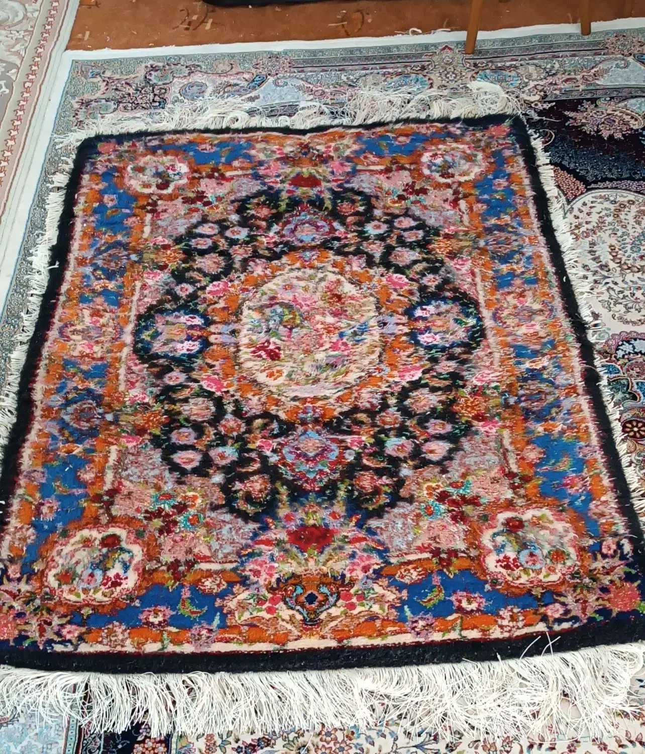 فرش زرع ونیم سالاری چله ابریشم|فرش|قرچک, زیبا شهر|دیوار