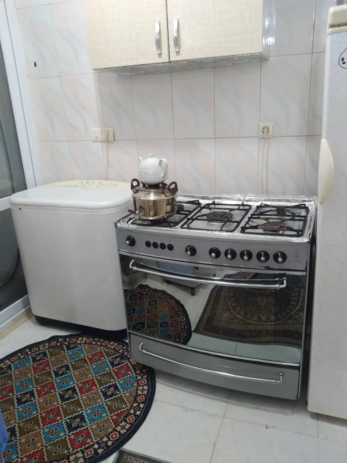 فرگاز  پنج شعله وماشین لباسشویی دوقلو پاکشوما|اجاق گاز و لوازم برقی پخت‌وپز|بروجرد, |دیوار