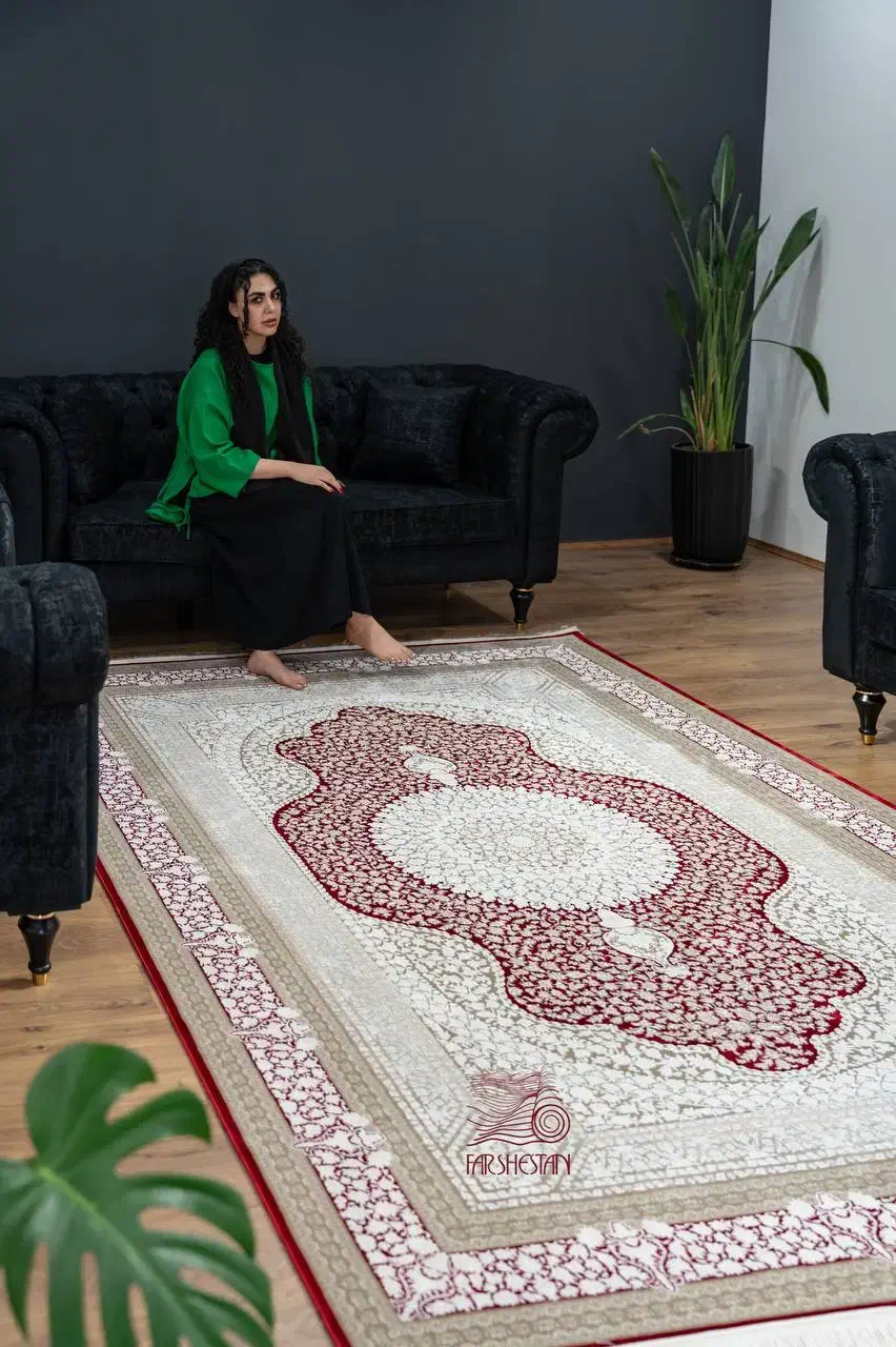 فرش ماه تابان زرین کاشان از۵۰۰شانه تا ۱۵۰۰شانه نخی|فرش|شیراز, فرگاز|دیوار