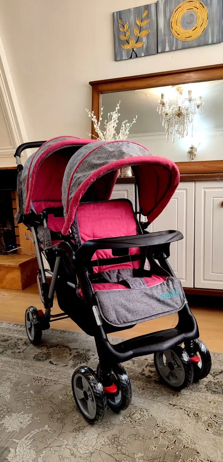 کالسکه دوقلو پشت سرهم دوقولو دو قلو دونفره ۲قلو|کالسکه و لوازم جانبی|تهران, پونک|دیوار