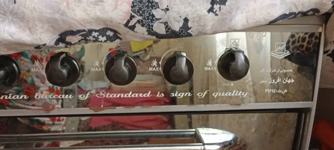 گاز ۵ شعله‌جهان‌ افروز طرح فر در حد نو|اجاق گاز و لوازم برقی پخت‌وپز|چابهار, |دیوار