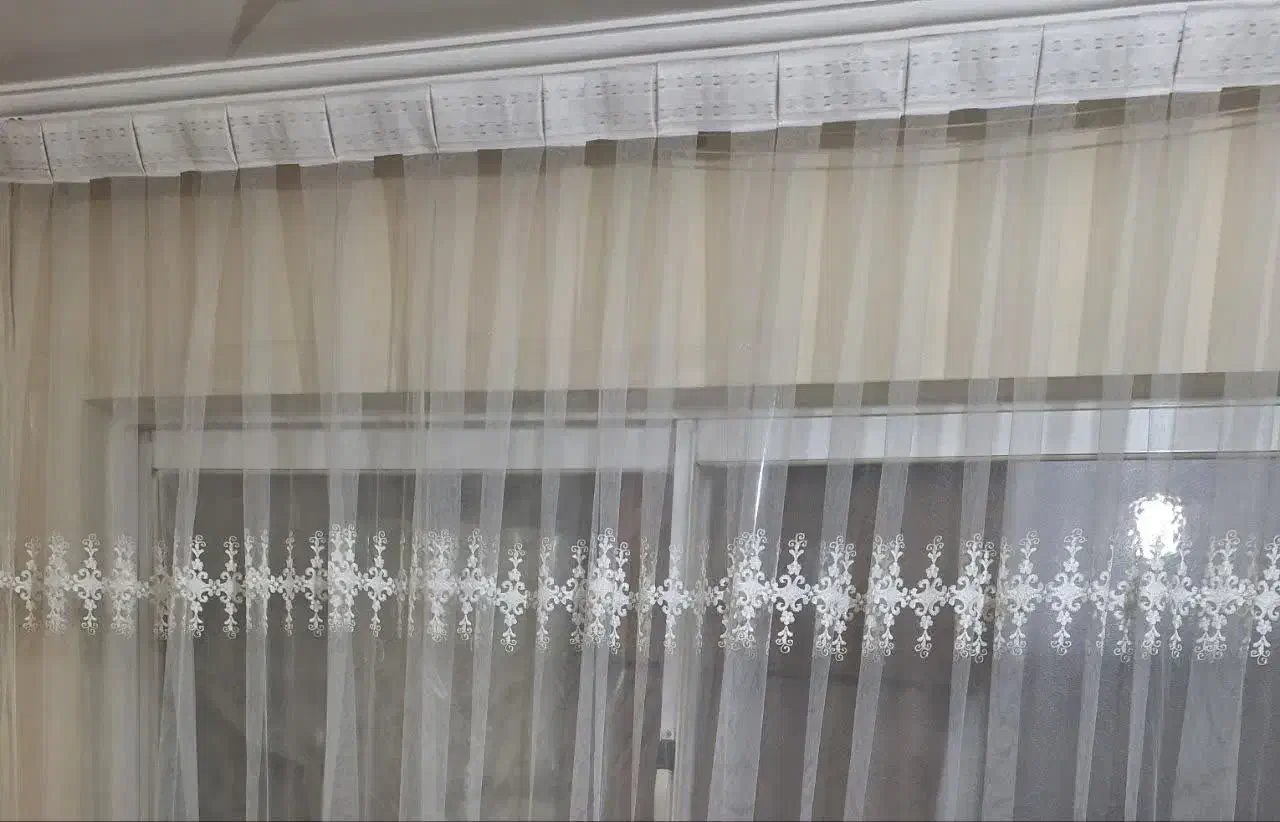 پرده تور دانتل شاین دار ترک|پرده، رانر، رومیزی|ساری, |دیوار