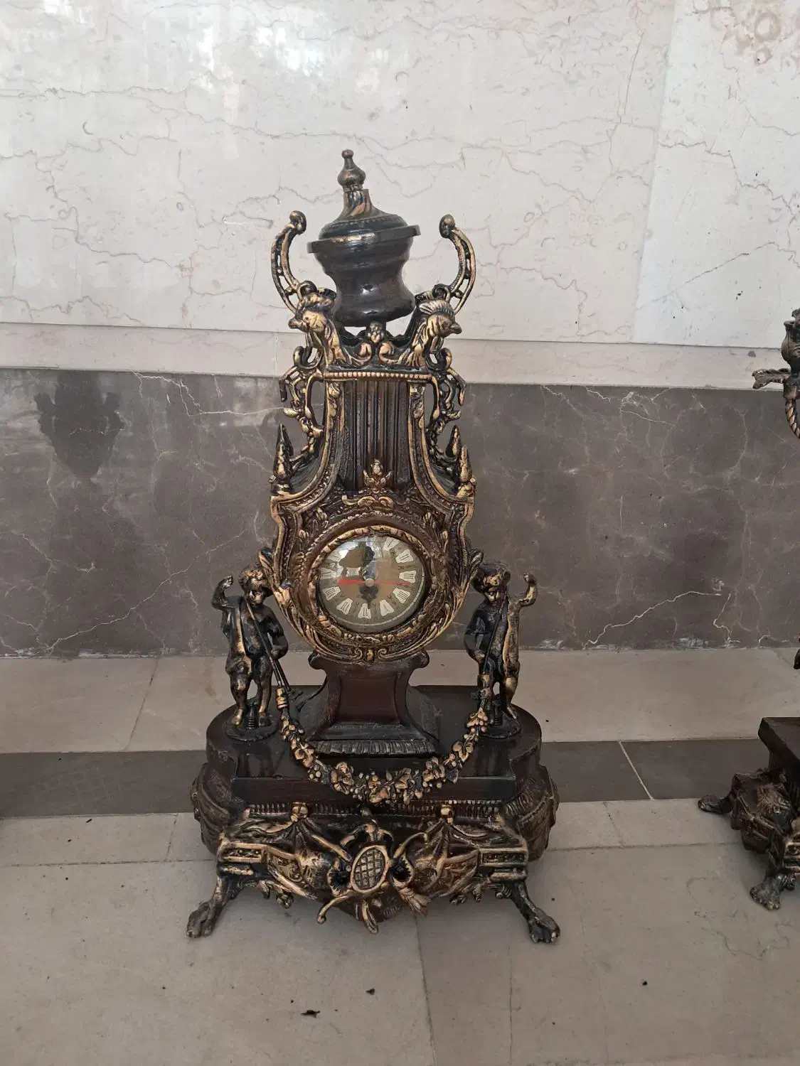 ساعت وشمعدان برنز|صنایع دستی و سایر لوازم تزئینی|تهران, افسریه شمالی|دیوار