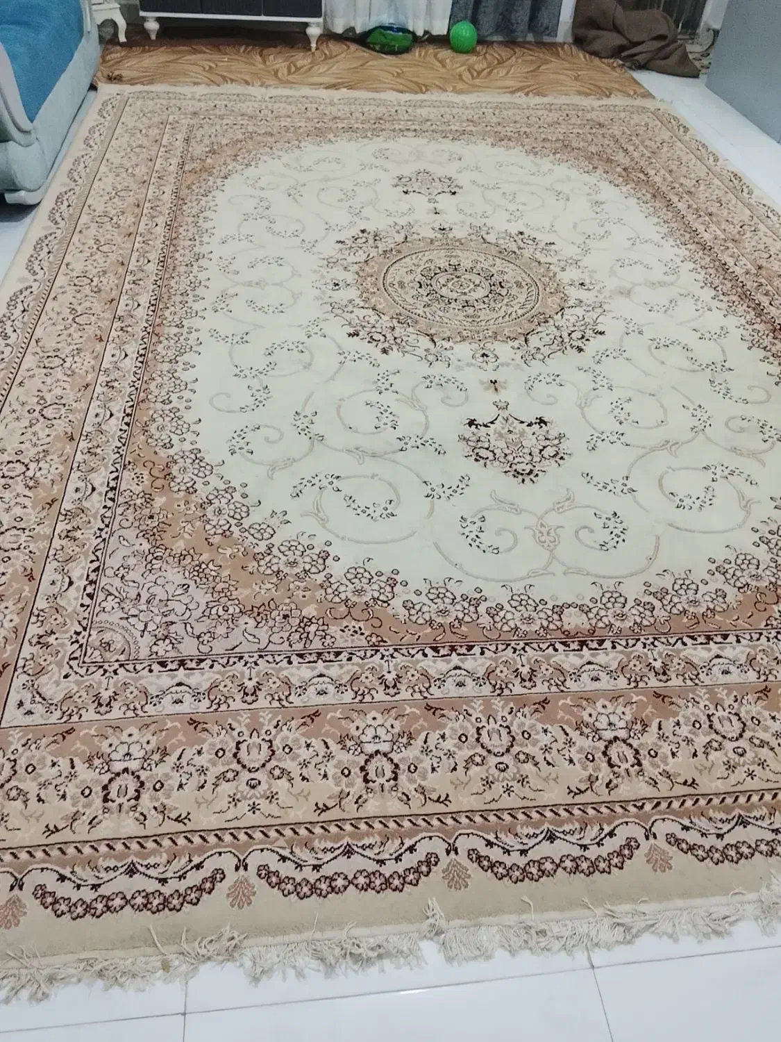 فرش گل برجسته تمام نخ|فرش|مشهد, سیسآباد|دیوار