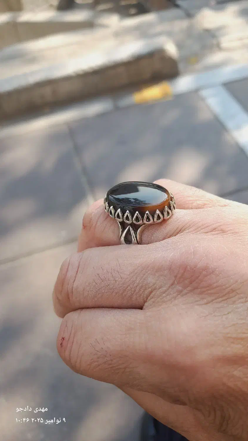 انگشترنقره رکاب کنده کاری وسنگ عالی|بدلیجات|تهران, امامت|دیوار