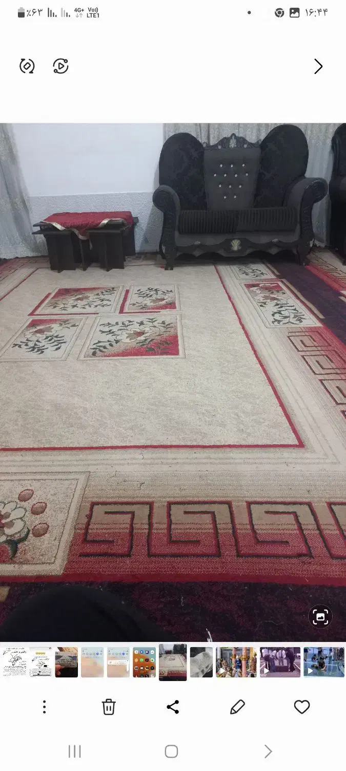 فرش ۱۲متری ۲ عدد۸ ملیون|فرش|جهرم, |دیوار