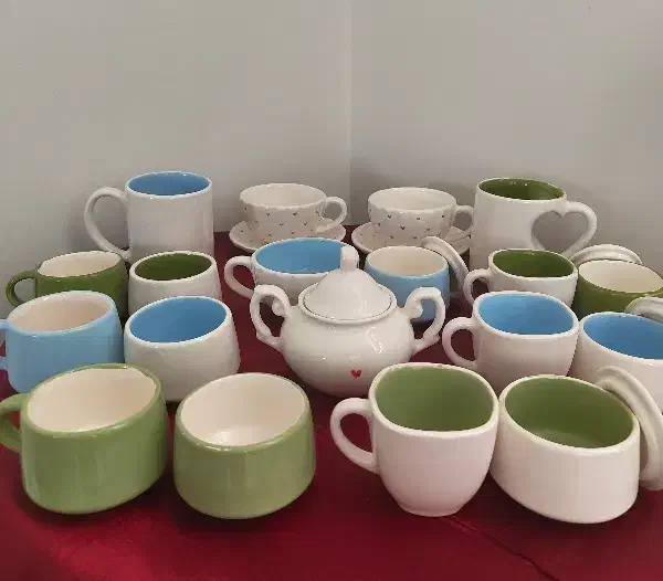 فنجان،قندان،لته،ماگ سرامیکی|ظروف سرو و پذیرایی|شاهین‌شهر, خبرنگار|دیوار