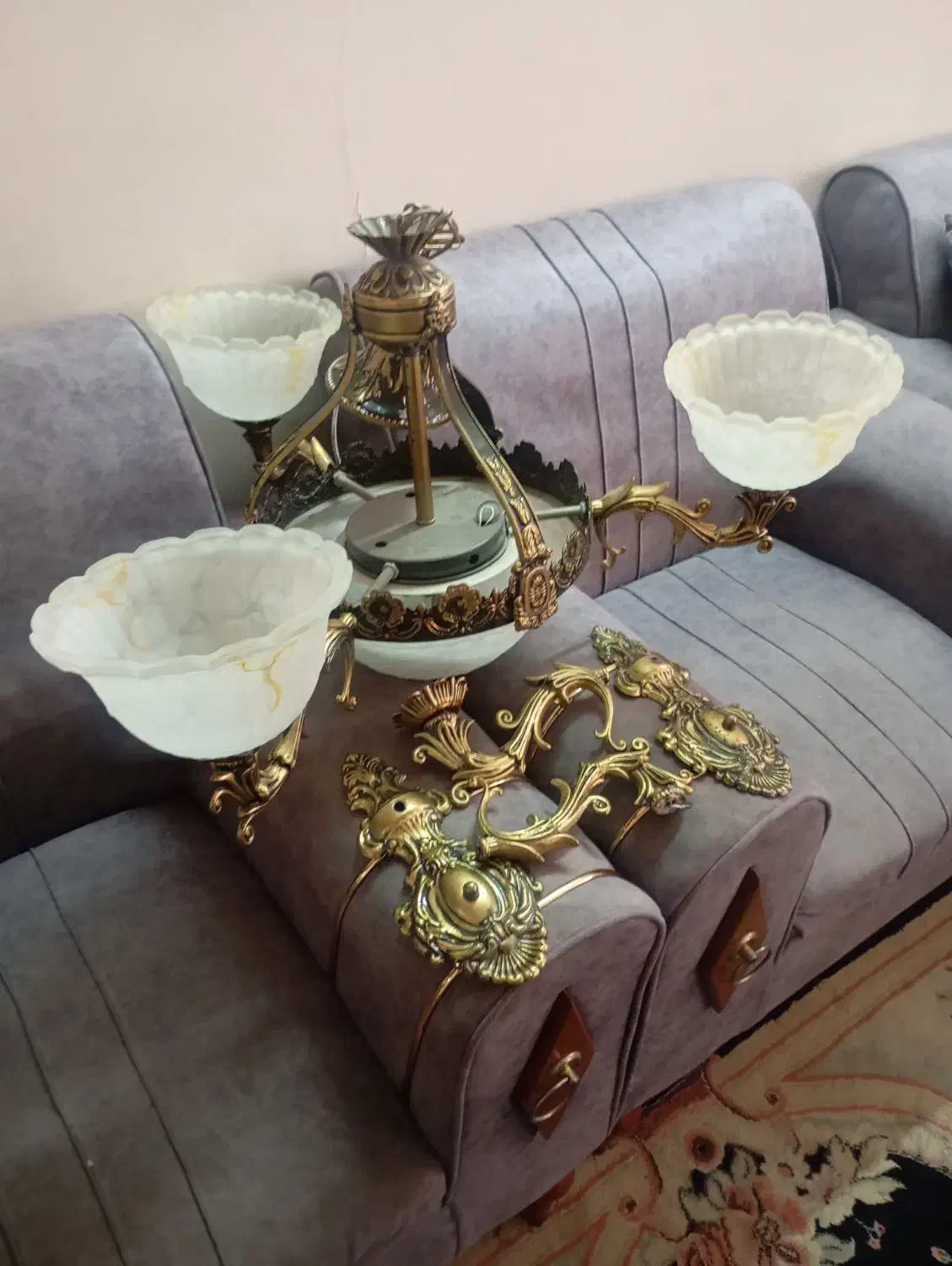 لوستر آنتیک|لوستر و چراغ آویز|کرج, حیدرآباد|دیوار