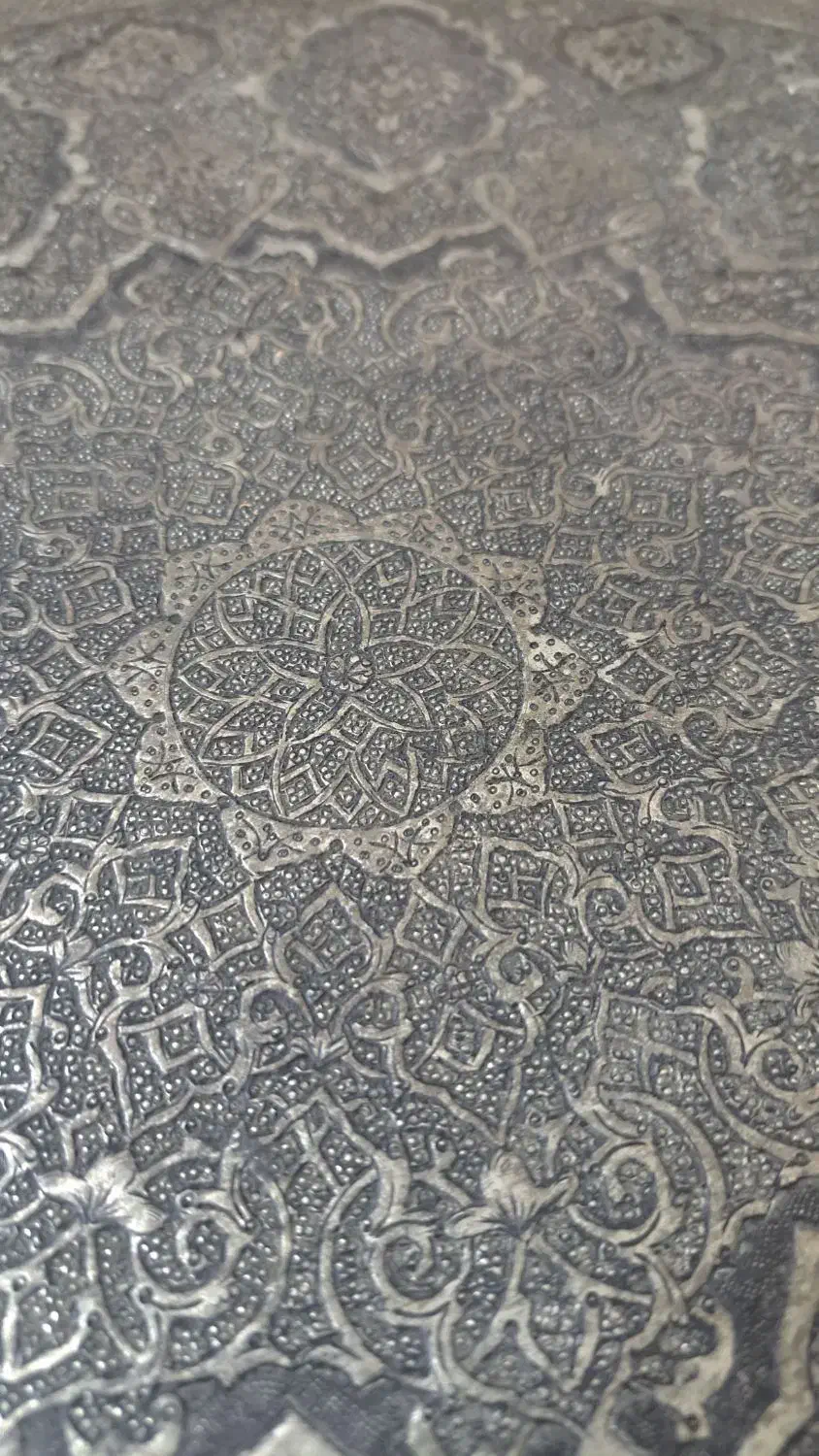 سینی قلم زنی مسی|کلکسیون اشیاء عتیقه|تهران, بلوار کشاورز|دیوار