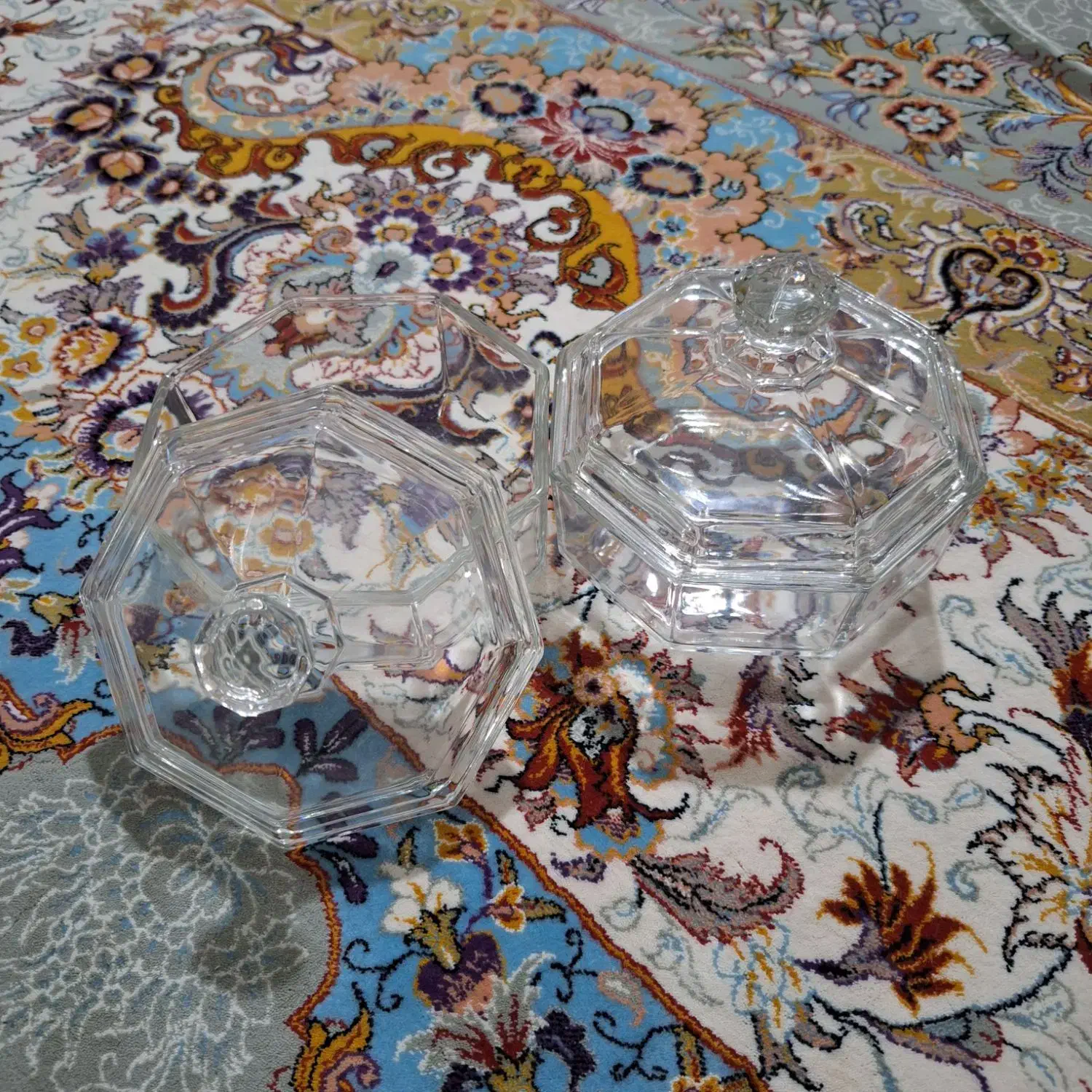 قندان۸ضلعی شیشه ای|ظروف سرو و پذیرایی|ماهدشت, |دیوار