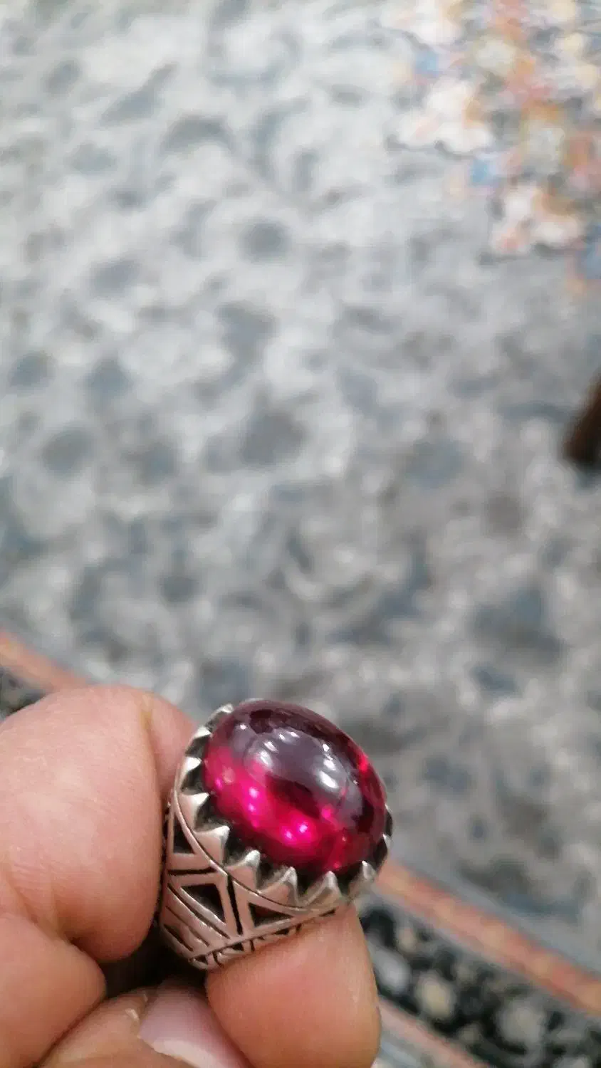 انگشتر نقره یاقوت|جواهرات|دزفول, |دیوار