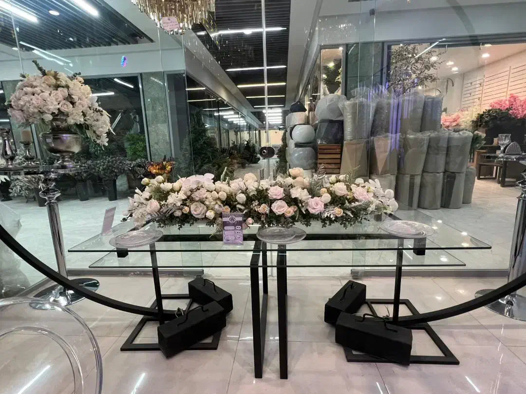 میز شیشه ای دوطبقه مدل دیبا/تالار تشریفات خانه عقد|عمده‌فروشی|چالوس, |دیوار