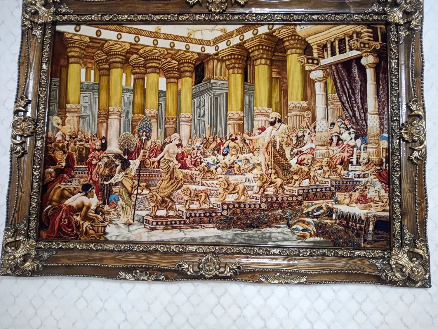 تابلو فرش دست بافت قصر سلیمان|تابلو فرش|همدان, |دیوار