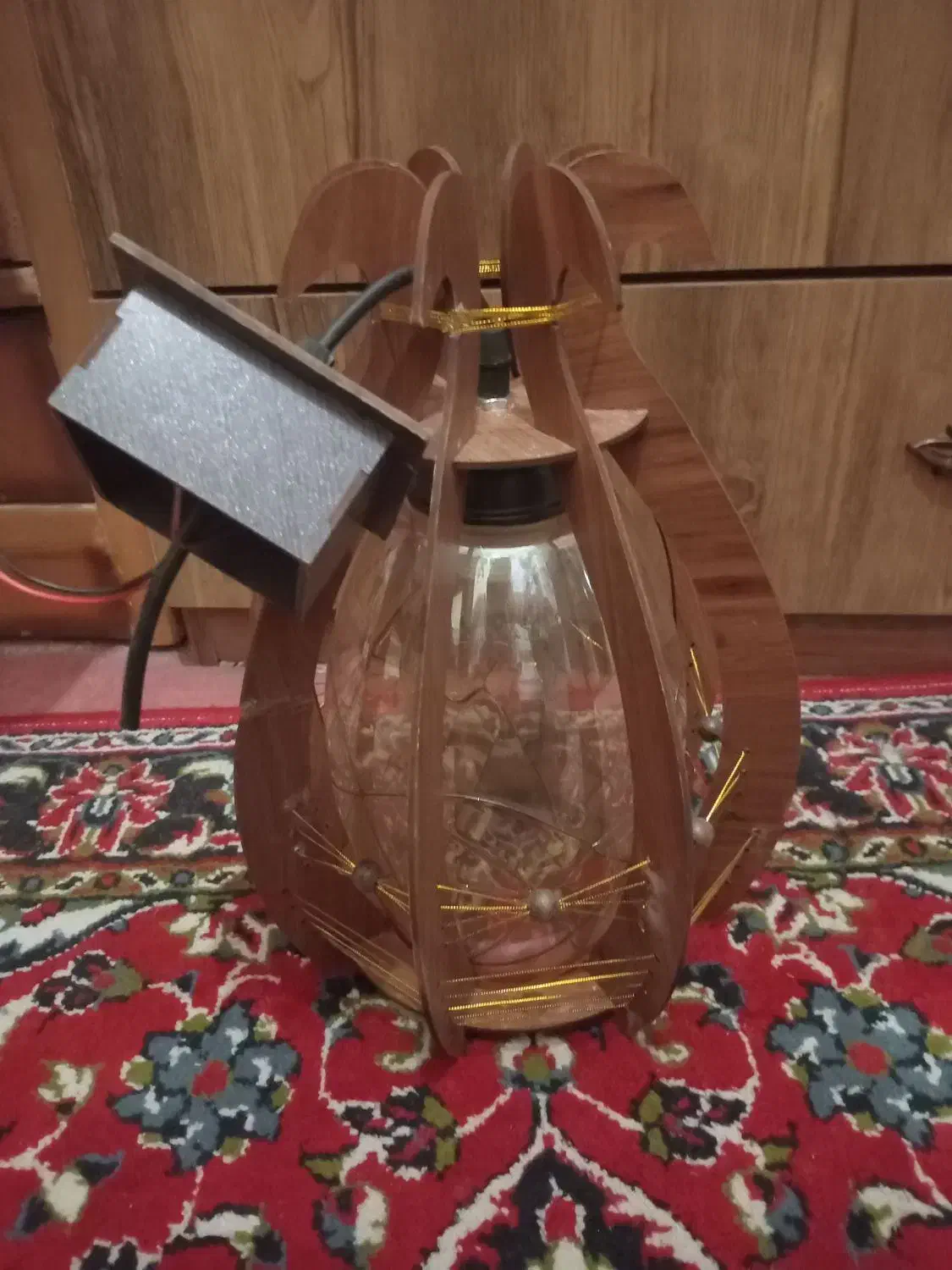 لوستر شیشه ای طرح چوب|لوستر و چراغ آویز|اصفهان, عمان سامانی|دیوار