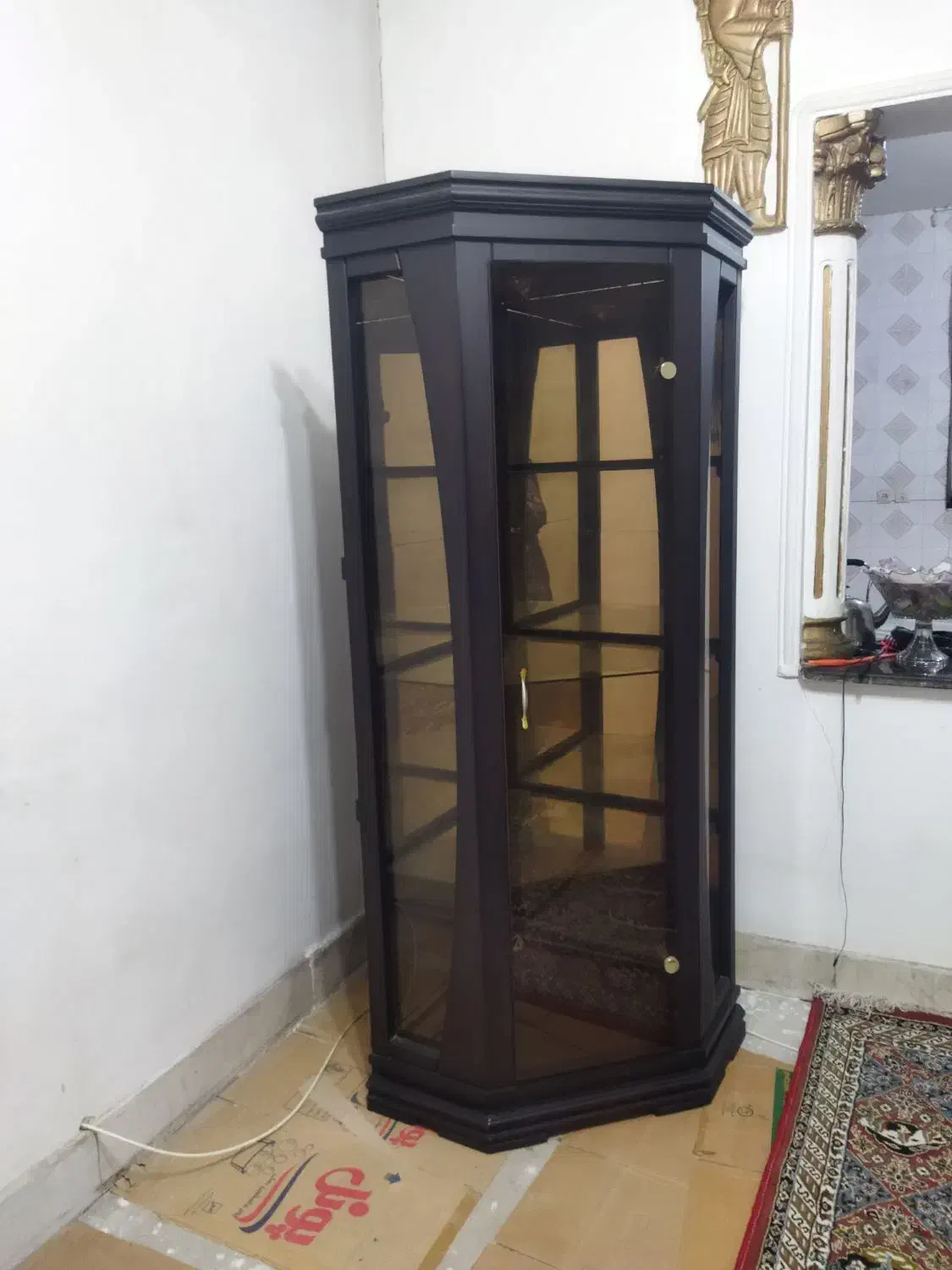 بوفه چوبی در حد نو|بوفه، ویترین، کنسول|بهشهر, |دیوار