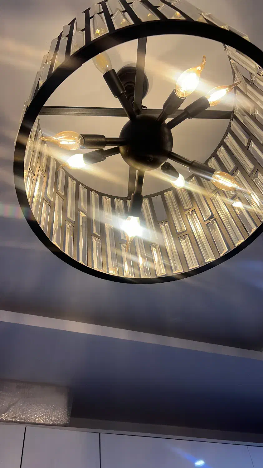 لوستر ۸ شاخه مشکی وارداتی|لوستر و چراغ آویز|تهران, پاسداران|دیوار