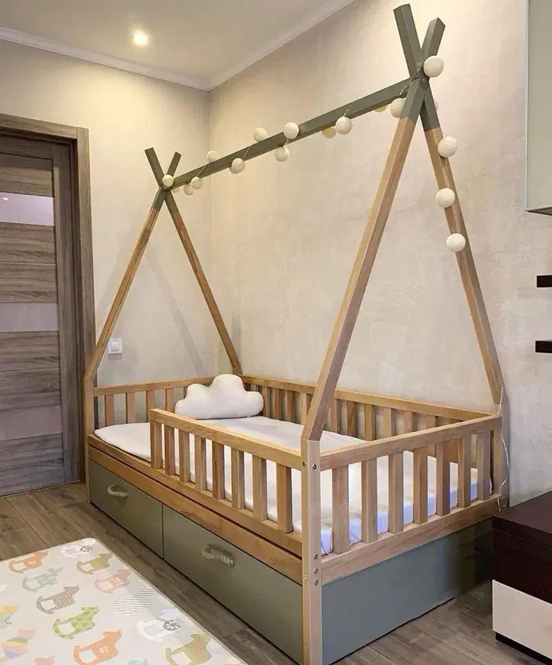 تخت چوبی سرخ پوستی|تخت و صندلی بچه|مشهد, نوید|دیوار