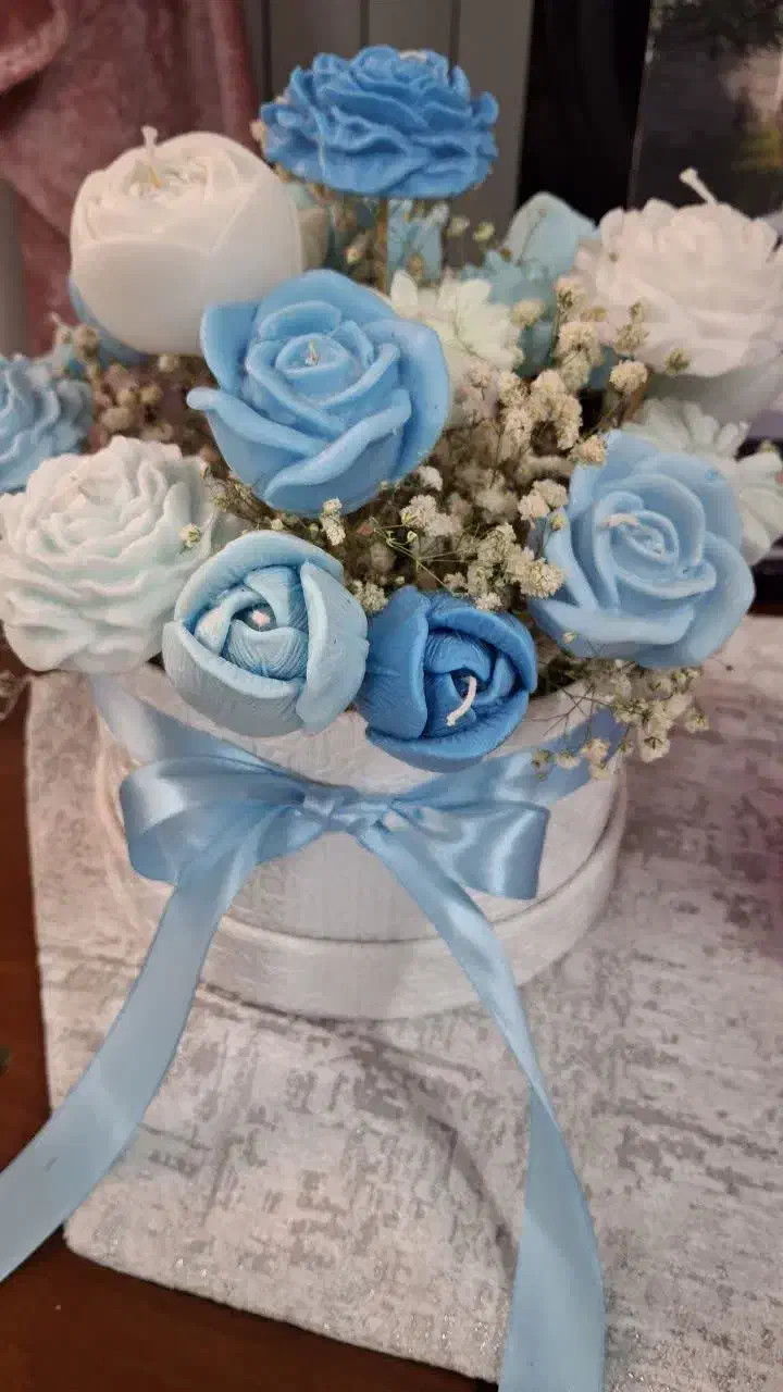 گل های ماندگار شمعی|صنایع دستی و سایر لوازم تزئینی|رفسنجان, |دیوار