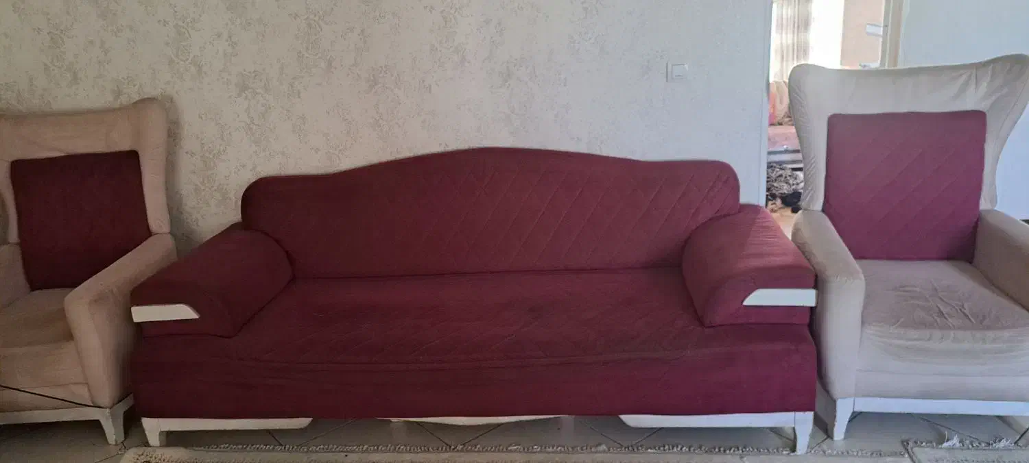 مبل راحتی نیم ست|مبلمان خانگی و میز عسلی|اراک, |دیوار