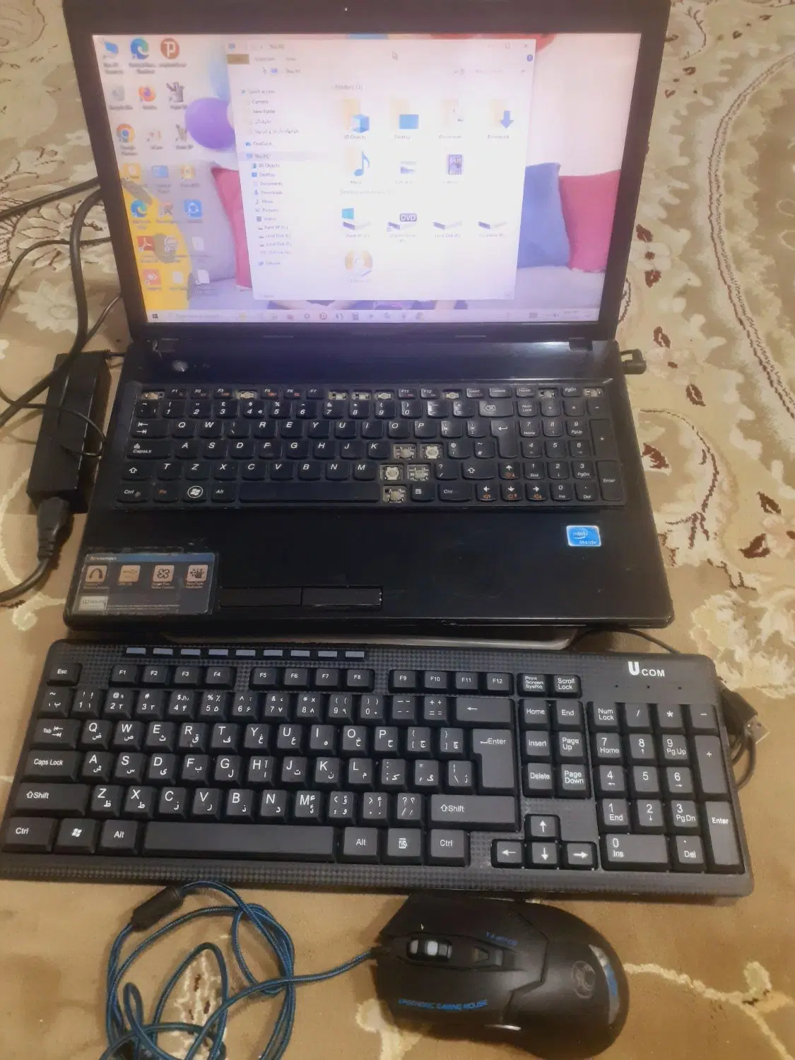 لپ تاپ لنوو G-580 Lenovo با یک عدد موس و کیبورد|رایانه همراه|اصفهان, خواجه عمید|دیوار