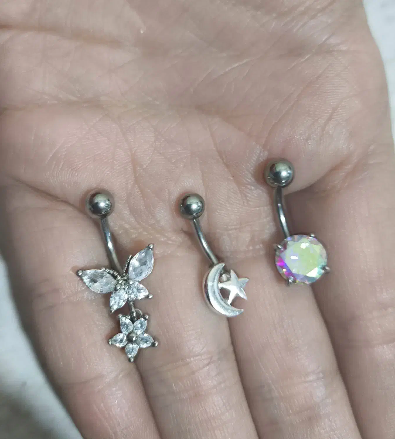 پیرسینگ ناف و راک گوش نقره ضد حساسیت|بدلیجات|تبریز, |دیوار