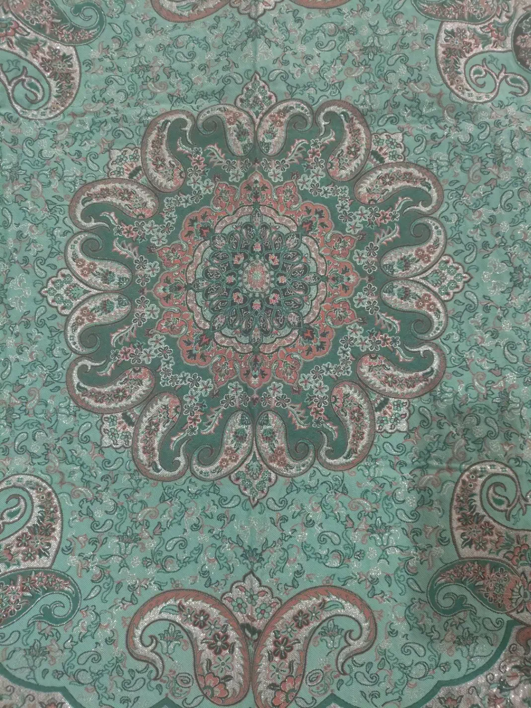 رومیزی ترمه سبز کاملا نو|پرده، رانر، رومیزی|قم, نیروگاه|دیوار