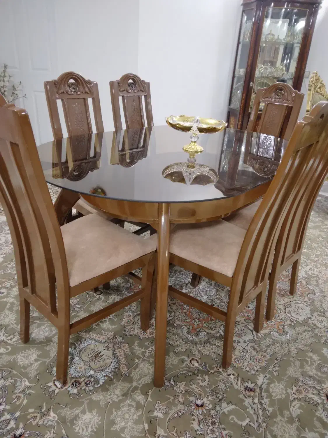 میزنهارخوری 6نفره تمام چوب ومحکم(مناسب جهیزیه)|میز و صندلی غذاخوری|مشهد, توس (بلوار توس)|دیوار