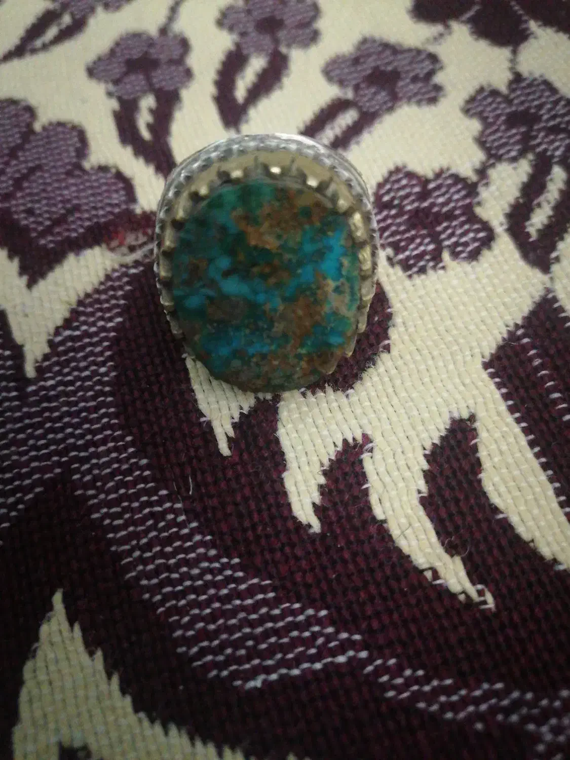 انگشتری نقره جباری کلکسیونی باسنگ فیروزه نیشابور|جواهرات|ارومیه, |دیوار