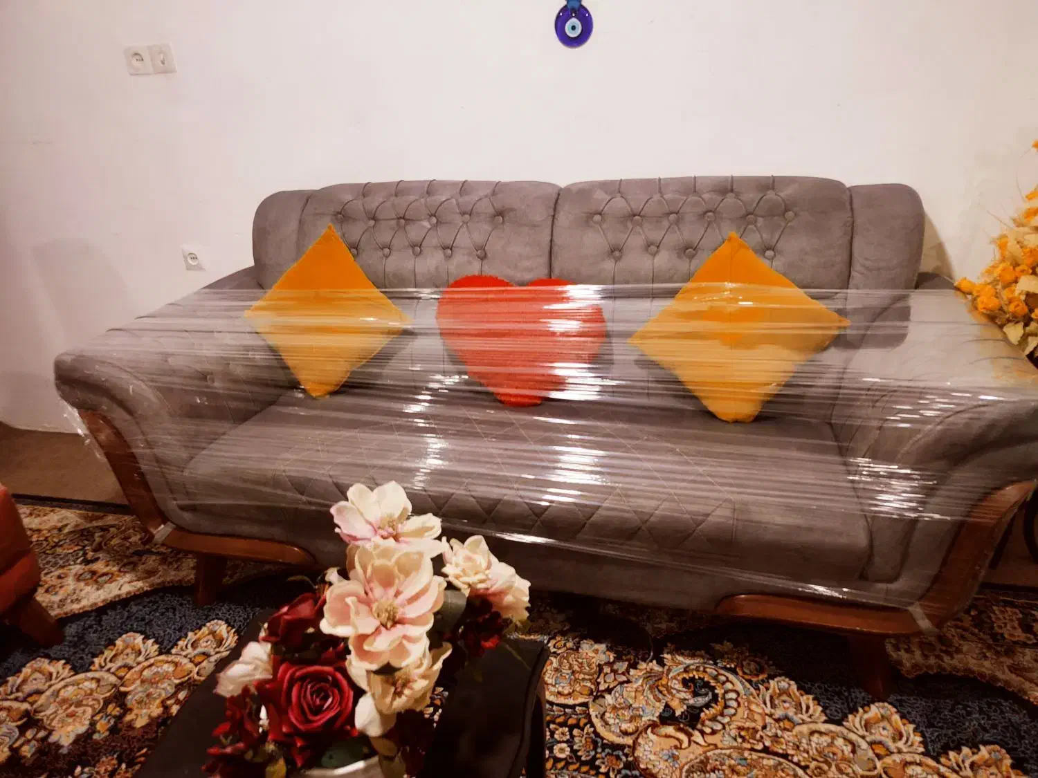 مبل چستر شیک،خوشرنگ (درحدنو)مناسب جهیزیه|مبلمان خانگی و میز عسلی|خرم‌آباد, |دیوار