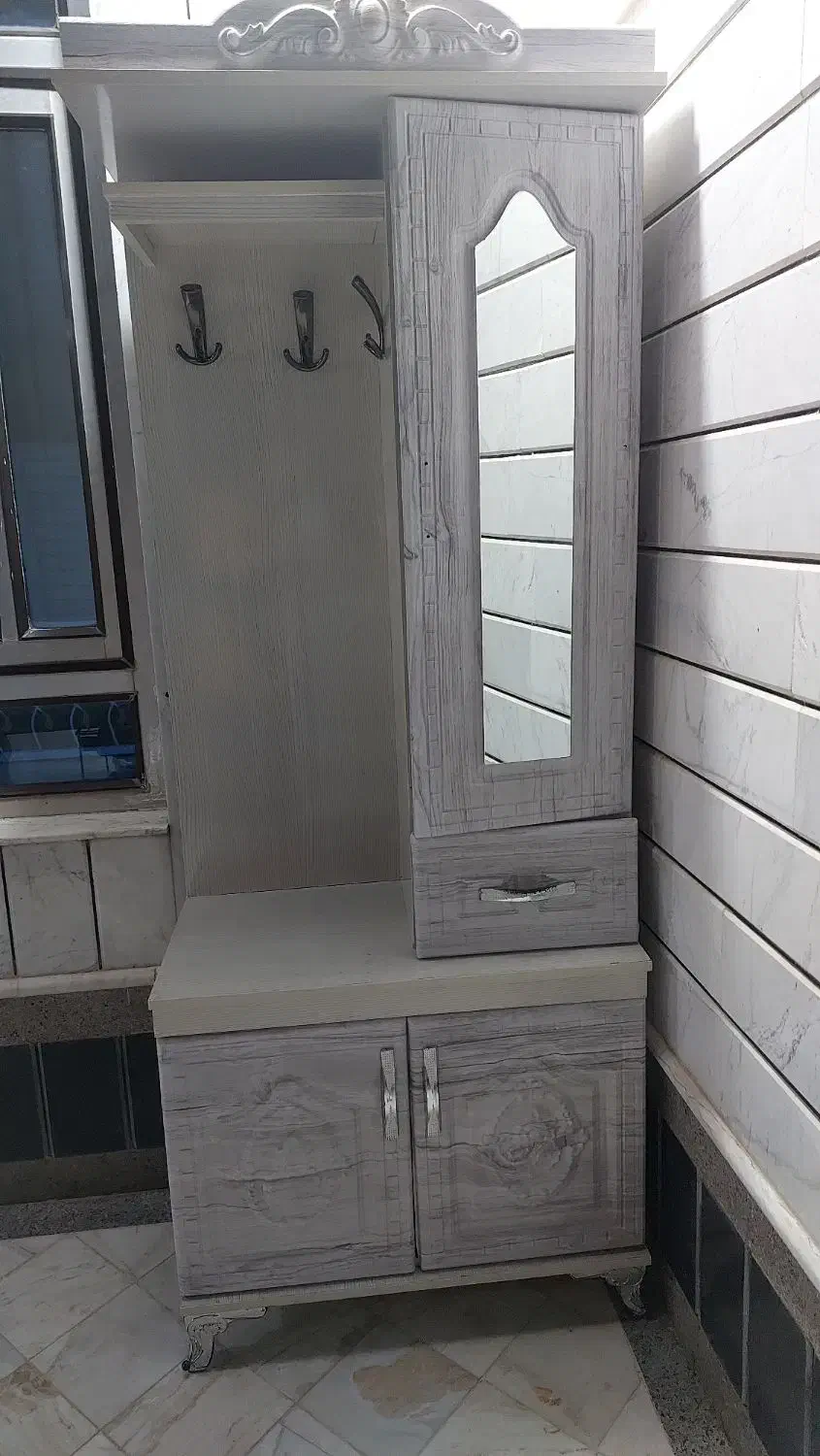 جاکفشی در حد نو اینه دار|جاکفشی، کمد، دراور|اسلامیه, |دیوار