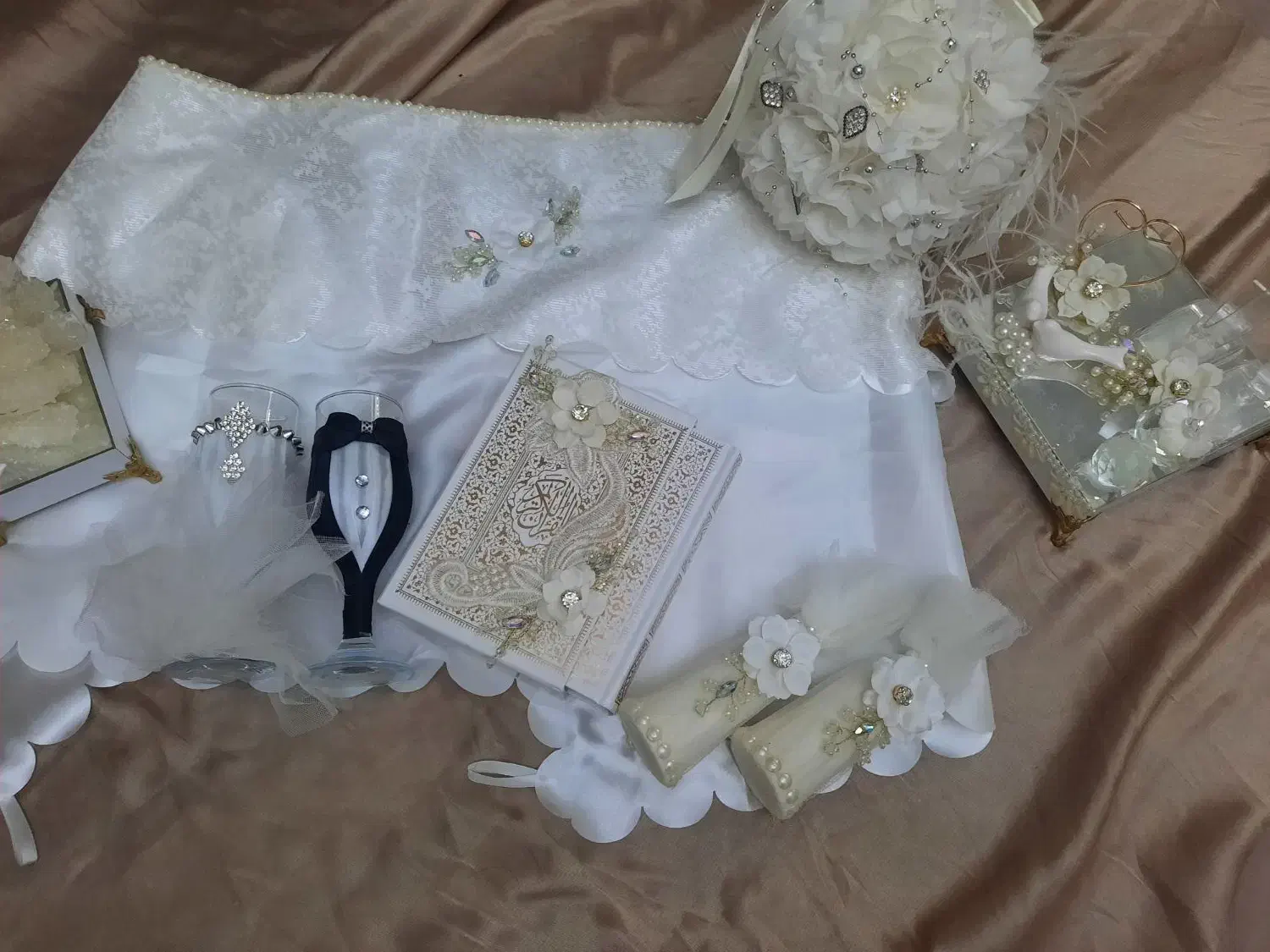 جام عسل/ قرآن و سفره عقد/جا حلقه ای/ دسته گل عروس|خدمات پذیرایی، مراسم|تهران, شهرک شریفی|دیوار