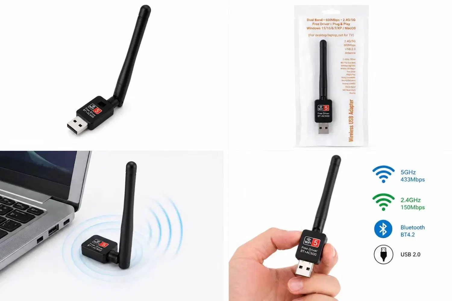 دانگل USB وای فای و بلوتوث AC600|مودم و تجهیزات شبکه|تهران, جوادیه تهرانپارس|دیوار