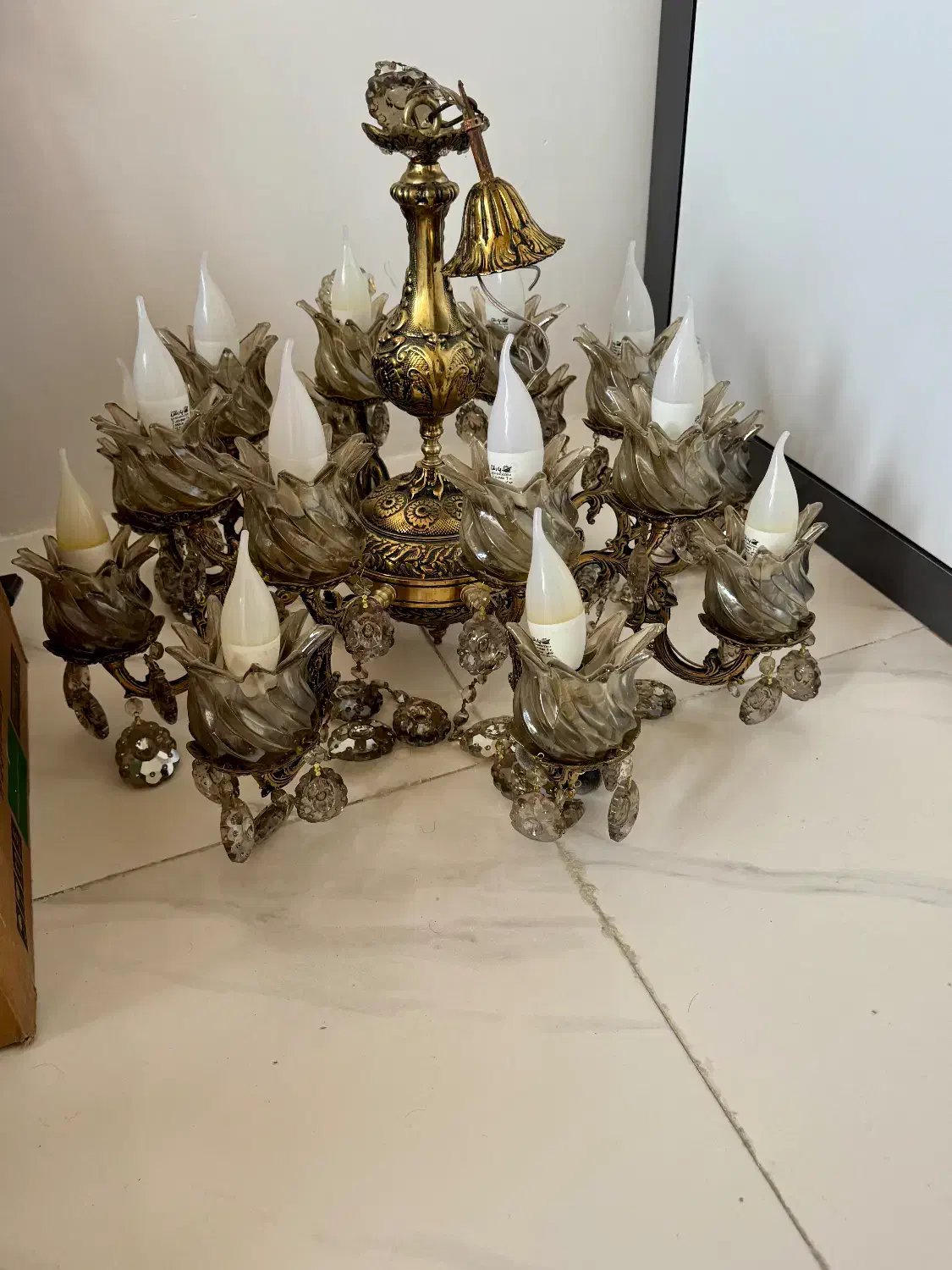 لوستر برنجی|لوستر و چراغ آویز|تبریز, |دیوار