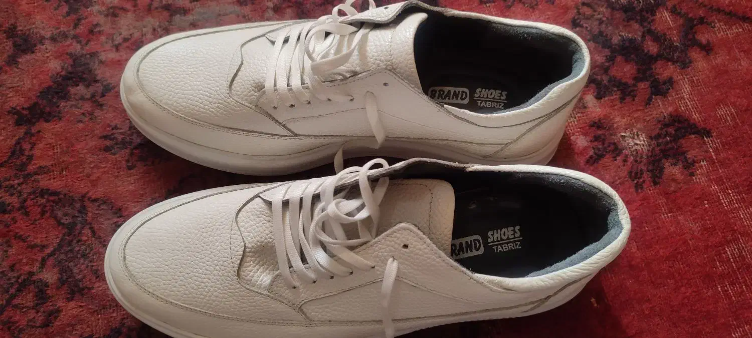 کفش ونس سفید تمام چرم تبریز|کیف، کفش، کمربند|لار, |دیوار