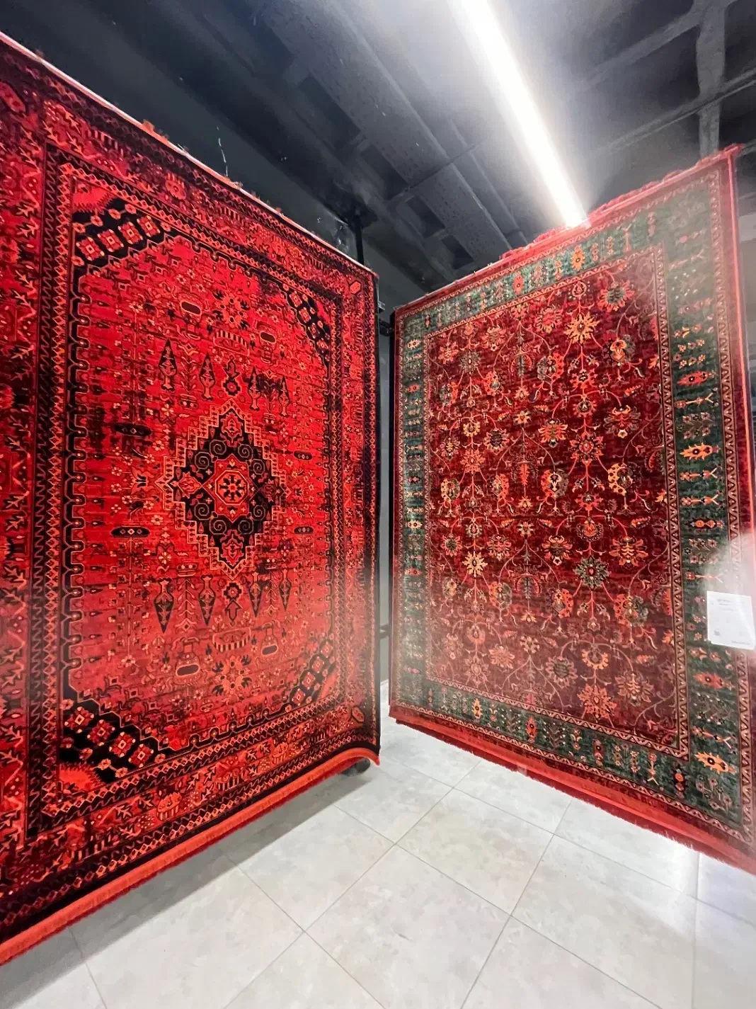 فرشهای طرح دستبافت رنگ لاکی بدون پیش پرداخت و سود|فرش|خاوران, |دیوار