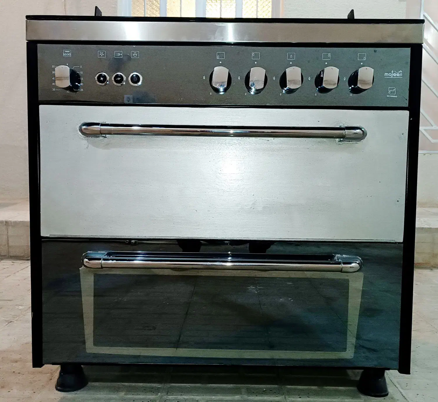 اجاق گاز طرح فر صفحه شیشه ای 5شعله|اجاق گاز و لوازم برقی پخت‌وپز|کرمانشاه, |دیوار