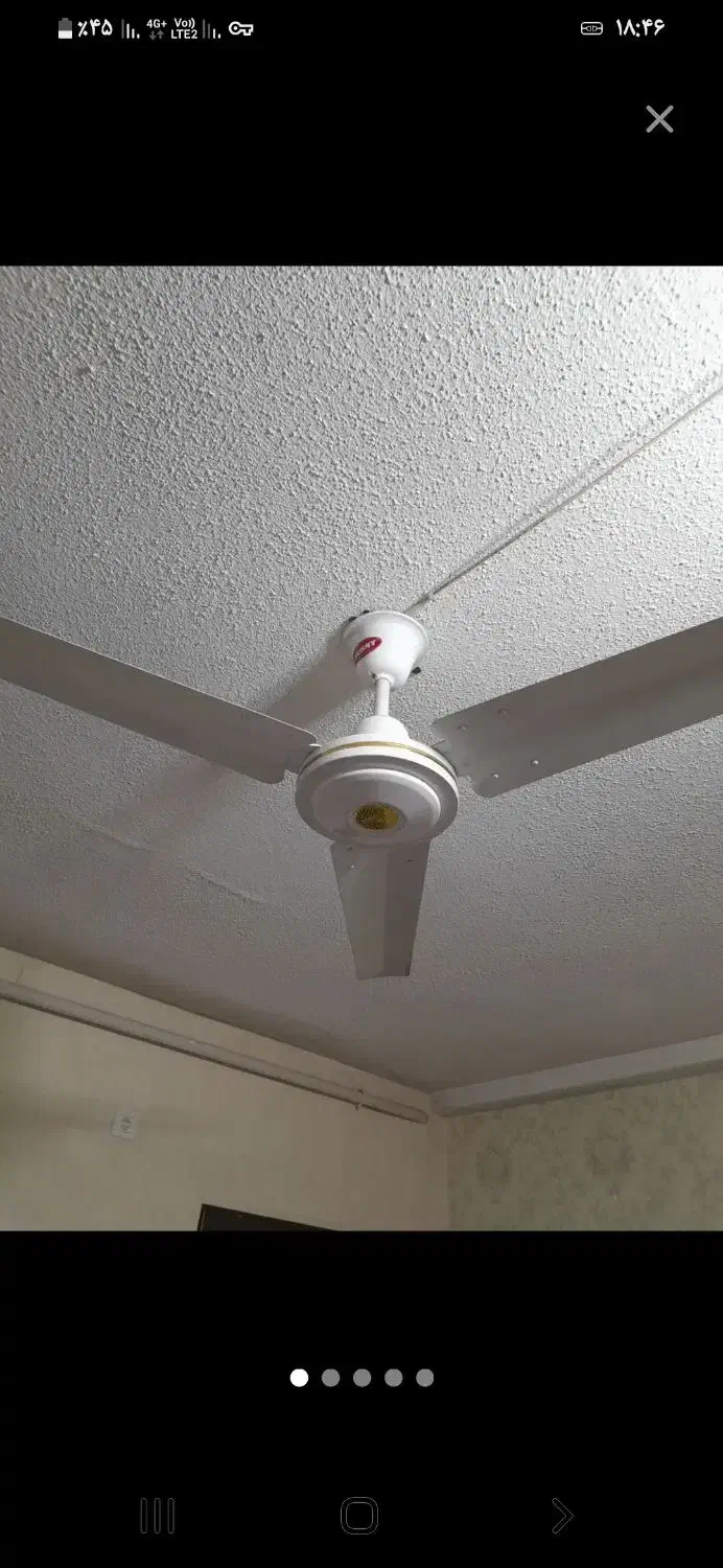 یک عدد پنکه سقفی|پنکه و تصفیه‌کنندهٔ هوا|بندر انزلی, ساحل قو|دیوار