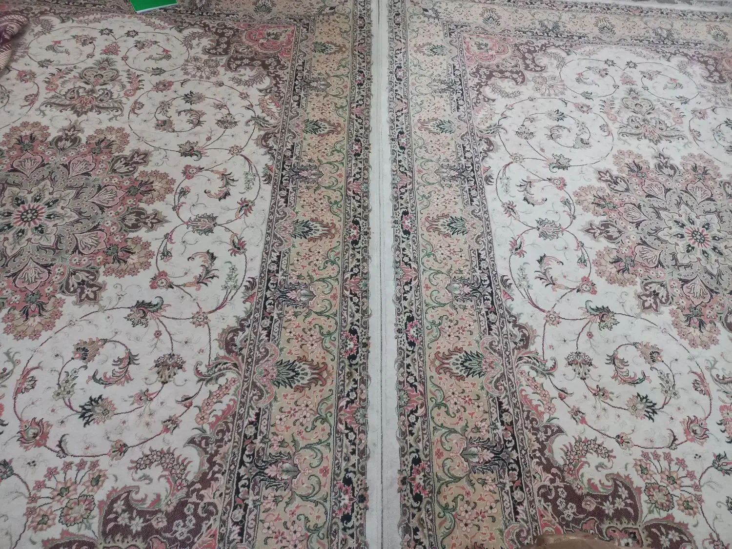 یک جفت فرش دوازده متری تمام نخ|فرش|زاوه, |دیوار
