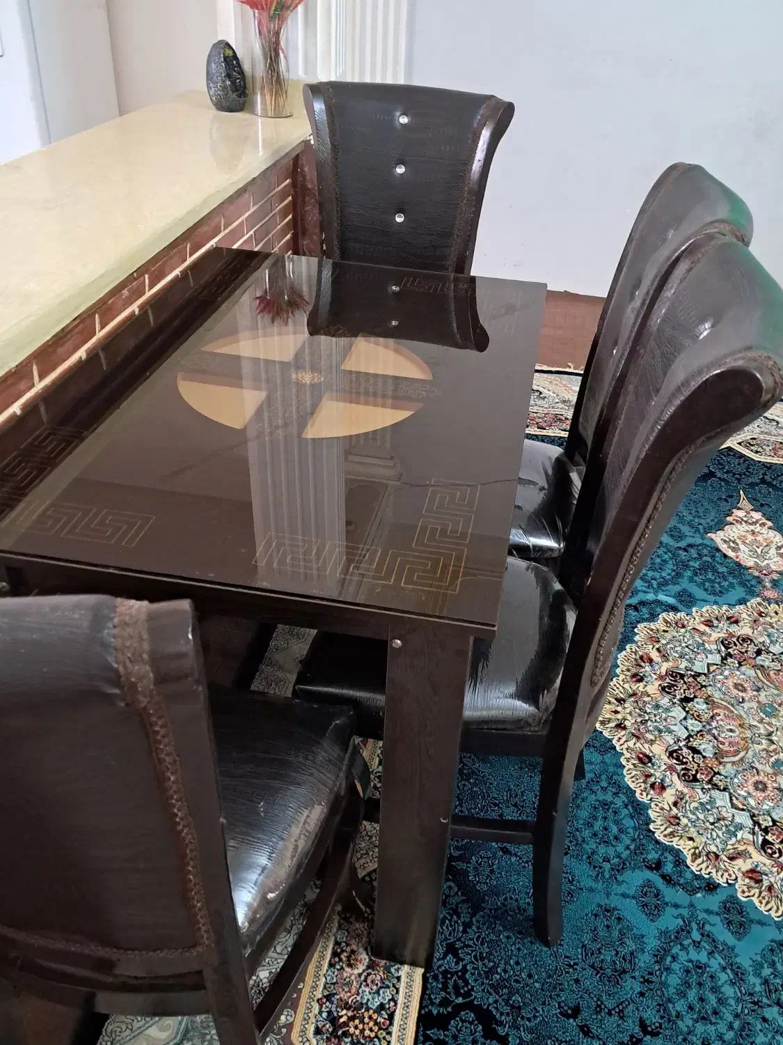 ناهارخوری ۴نفره|میز و صندلی غذاخوری|تاکستان, |دیوار