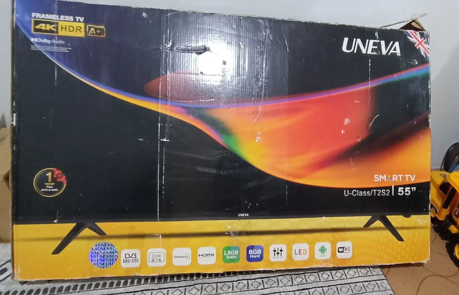 تلویزیون یونیوا ۵۵اینچ|تلویزیون و پروژکتور|مبارکه, |دیوار