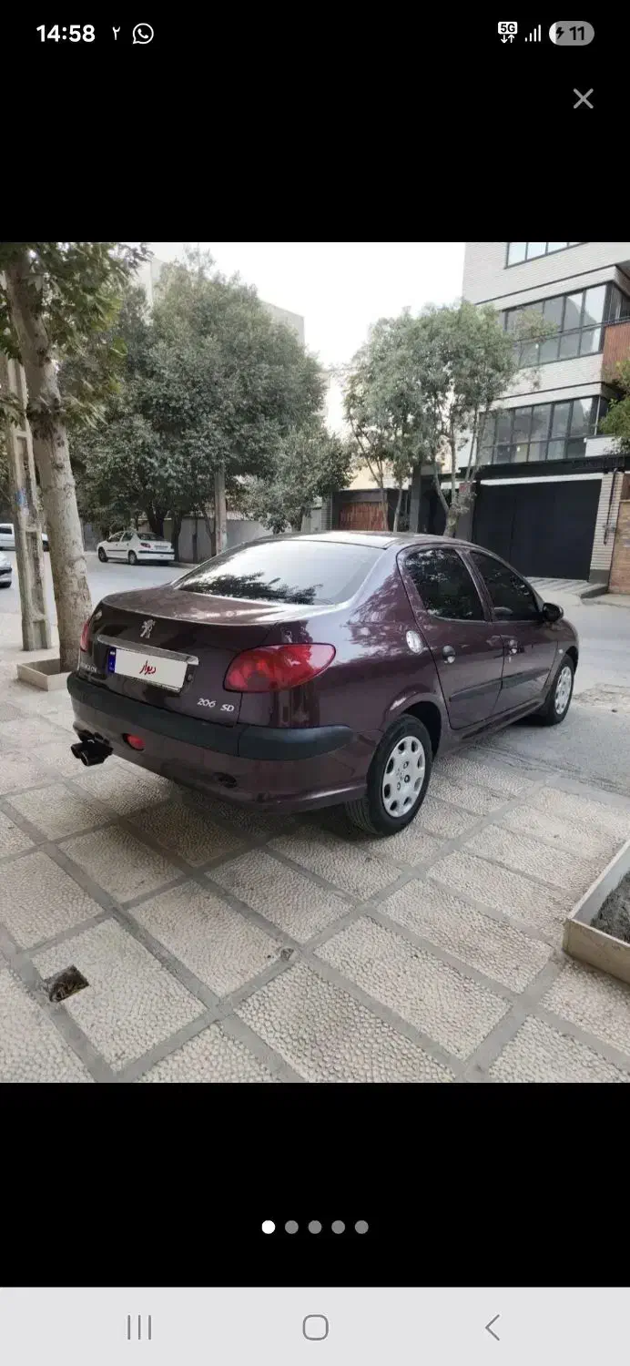 ۲۰۶ اس دی وی ۸|خودرو سواری و وانت|تهران, شهرک آپادانا|دیوار