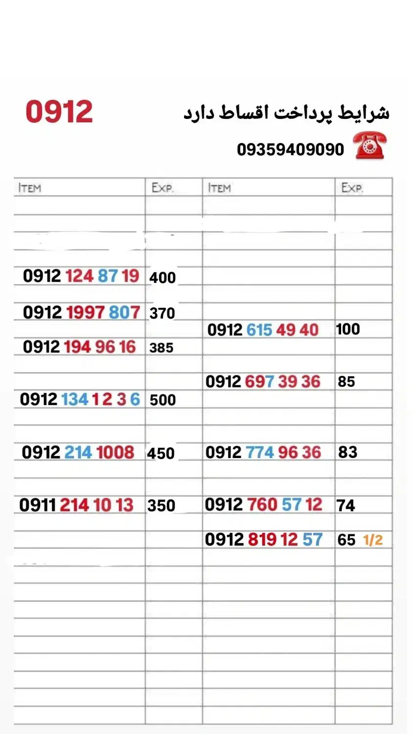 09127749636|سیم‌کارت|رشت, نظری|دیوار