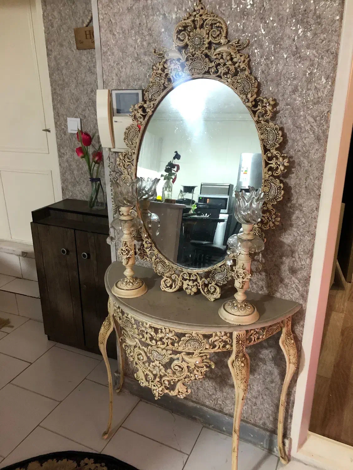 آینه شمعدان و بوفه|بوفه، ویترین، کنسول|قزوین, |دیوار