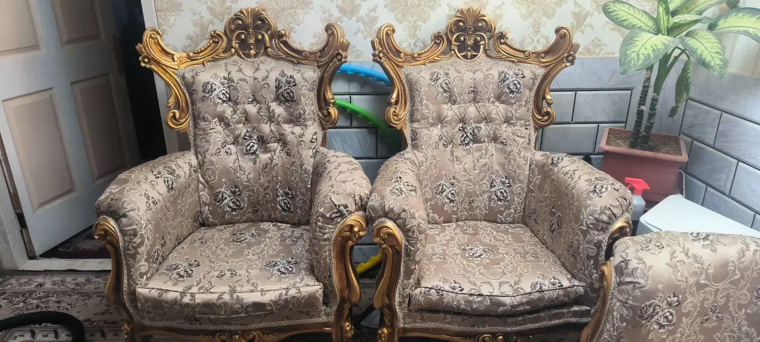 مبل سلطنتی 9 نفره|مبلمان خانگی و میز عسلی|الیگودرز, |دیوار