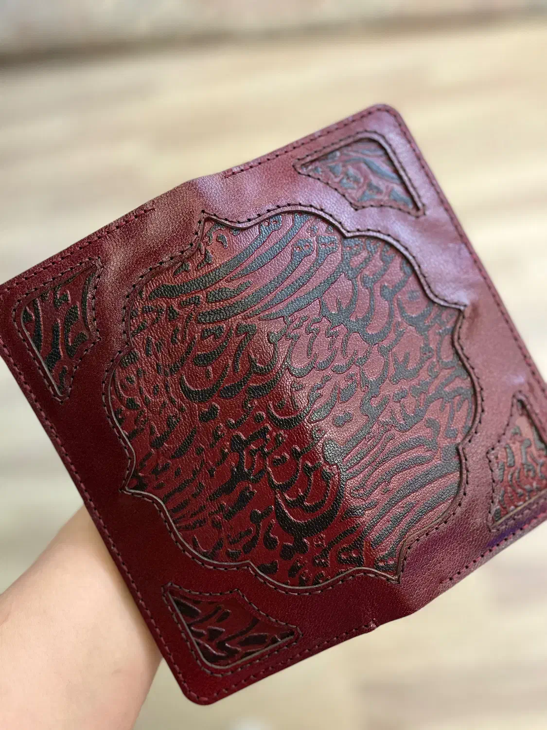 کیف پول زنانه چرم طبیعی دست دوز|کیف، کفش، کمربند|رودهن, |دیوار